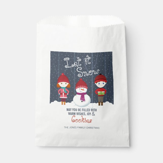 Bolsa De Papel Snowman Winter Wonderland (Anverso)