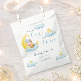 Bolsa De Papel Sobre el Baby Shower de la vaca lunar