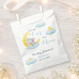 Bolsa De Papel Sobre el elefante de la luna Baby Shower
