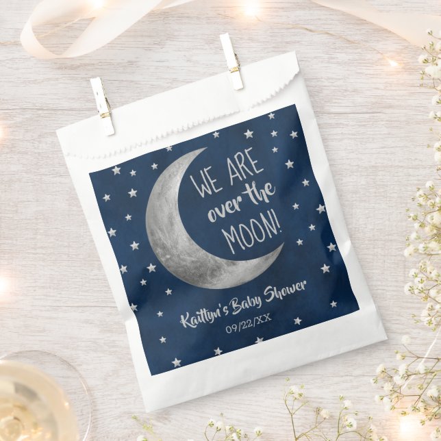 Bolsa De Papel Sobre la luna | BABY SHOWER (Cortado)