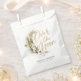 Bolsa De Papel Sobre la luna Boho Oro Polvo y Nubes