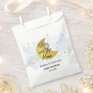 Bolsa De Papel Sobre la luna Boys Baby Shower