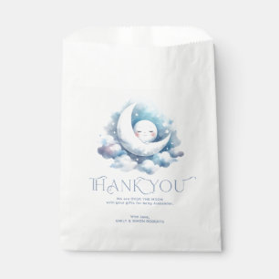 Bolsa De Papel Sobre la luna gracias tipografía