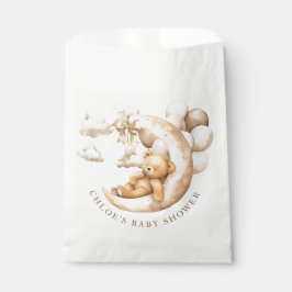 Bolsa De Papel Sobre la luna Teddy Bear Baby Shower