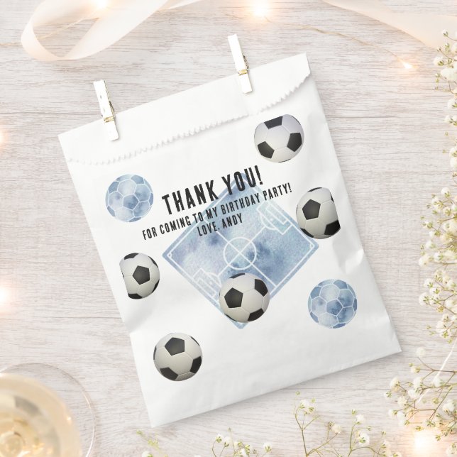 Bolsa De Papel Soccer First Year Down Birthday Party (Cortado)
