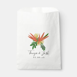 Bolsa De Papel Sofisticada Ave del Paraíso Boda Tropical