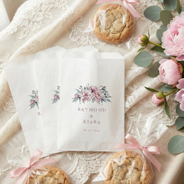 Bolsa De Papel Soft Muted Dusty Pink Peony Wedding