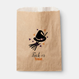 Bolsa De Papel Sombrero de bruja lindo de Halloween y confeti de