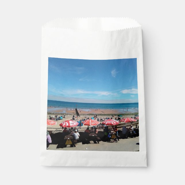 Bolsa De Papel Sombrillas en la playa de Bridlington (Anverso)