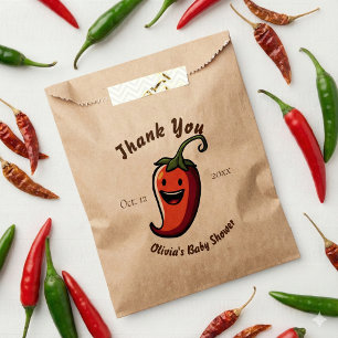 Bolsa De Papel Sonriente Chili Pepper Baby Shower Gracias