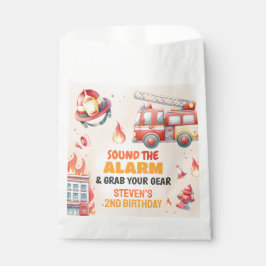 Bolsa De Papel Sound the Alarm Fire Truck Baby Shower