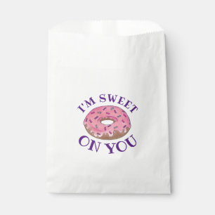 Bolsa De Papel Soy dulce contigo Rosa Donut Doughnut Foodie Love