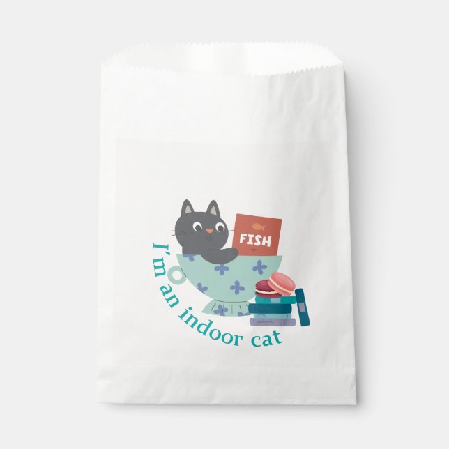Bolsa De Papel Soy un gato cubierto gracioso (Anverso)
