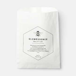 Bolsa De Papel Soy Wax Label Honeycomb Bee Hexagon