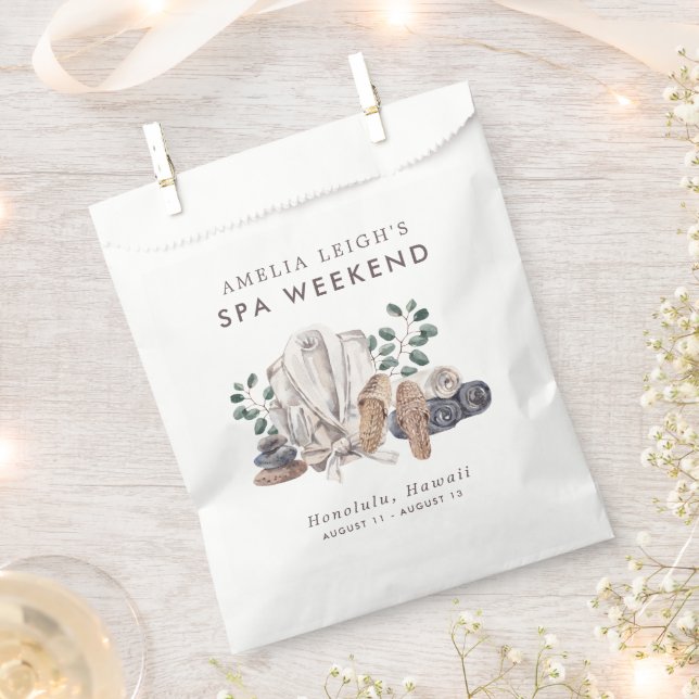 Bolsa De Papel Spa Bachelorette Weekend (Cortado)