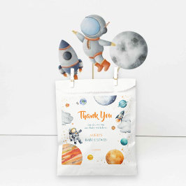 Bolsa De Papel Space Baby Shower Thank You Rocket Planet