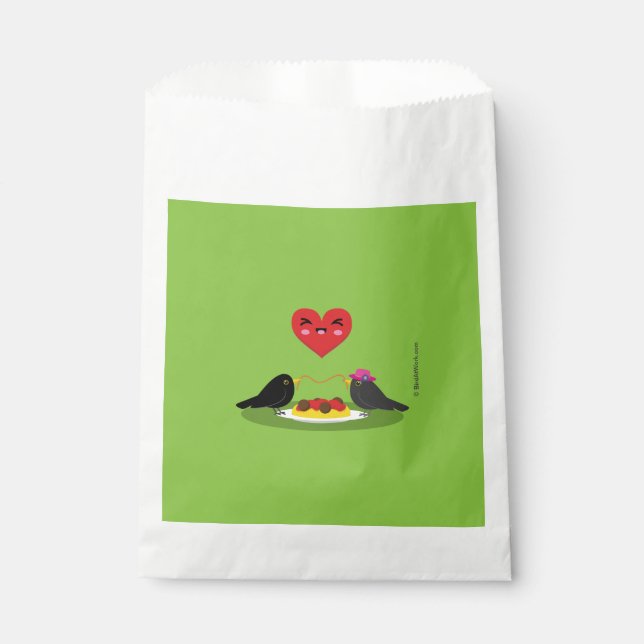 Bolsa De Papel Spaghetti Meatball Romantic Date (Anverso)