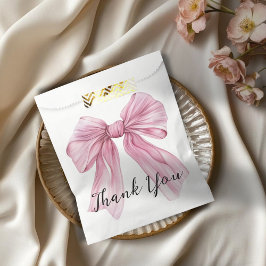 Bolsa De Papel Sparkle Pink Coquette Bow 1