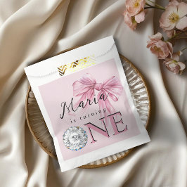 Bolsa De Papel Sparkle Pink Coquette Bow 1