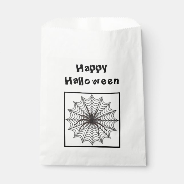 Bolsa De Papel Spider Web Y Black Spider Halloween (Anverso)