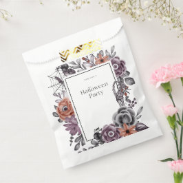 Bolsa De Papel Spooky Floral Halloween Birday Party Card