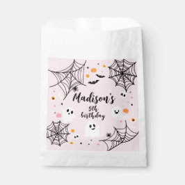 Bolsa De Papel Spooky Ghost Pink Halloween