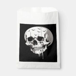 Bolsa De Papel Spooky Halloween Melting Cranium With Bat Imagery 