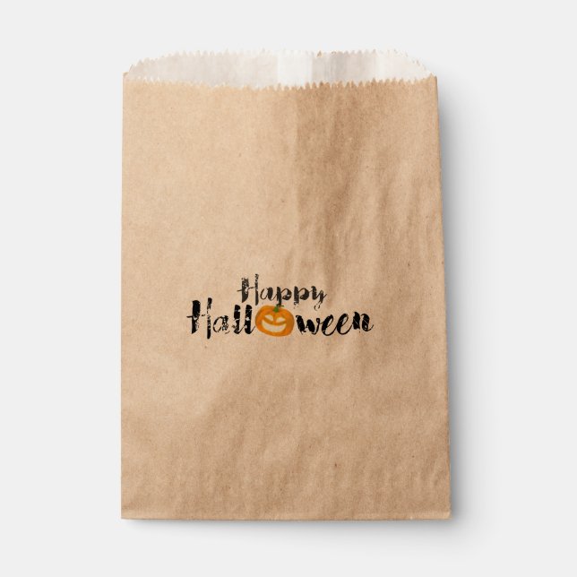 Bolsa De Papel Spooky Happy Halloween Favor Bag (Anverso)