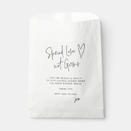 Bolsa De Papel Spread Love Not Gerys Boda Guest Face Mask
