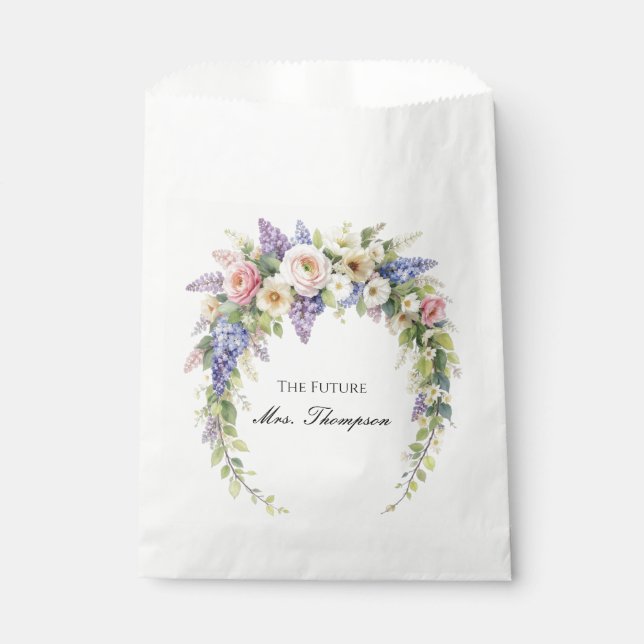 Bolsa De Papel Spring Floral Bridal Shower (Anverso)