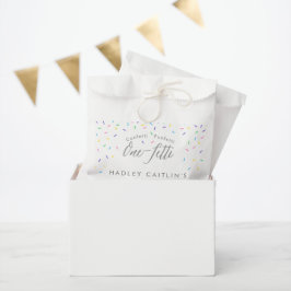 Bolsa De Papel Sprinkles First Birday Invitation, lindo confetti