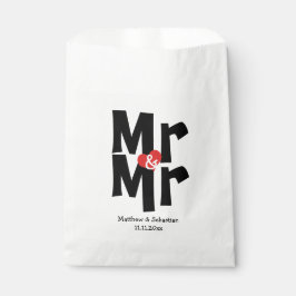 Bolsa De Papel Sr. y Sr. Boda Modern Personalizado