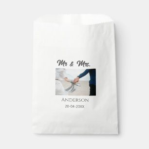 Bolsa De Papel Sr. y Sra. añada apellido fecha año de boda favor