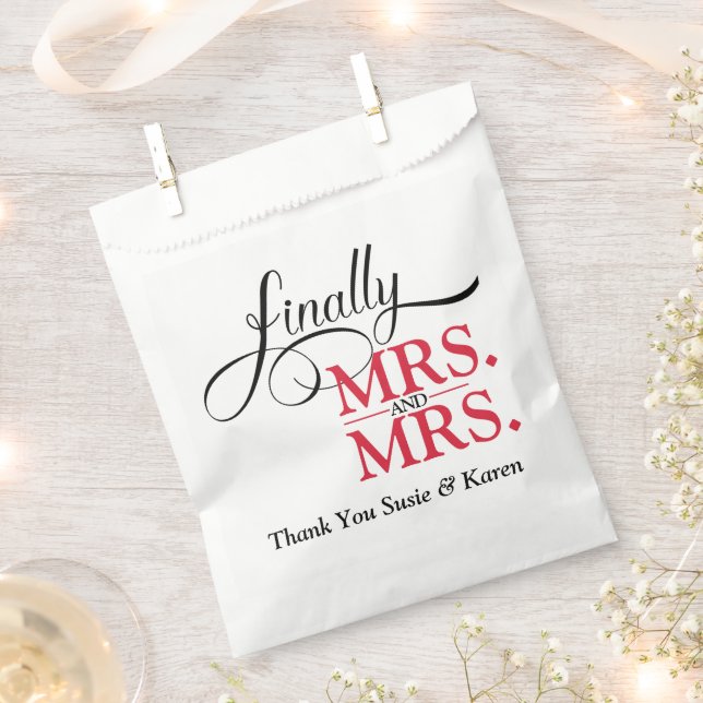 Bolsa De Papel Sra. y Sra. Boda (Cortado)