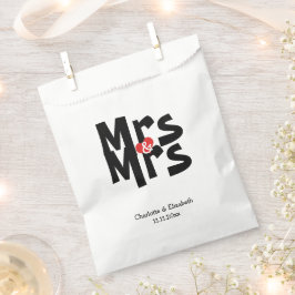 Bolsa De Papel Sra. y Sra. Modern Boda Personalizada