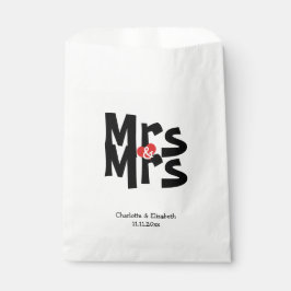 Bolsa De Papel Sra. y Sra. Modern Boda Personalizada