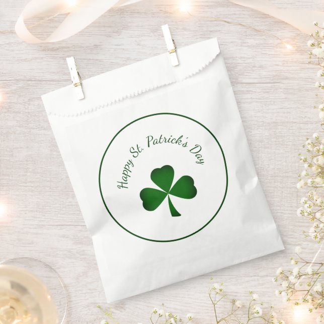 Bolsa De Papel St. Patrick's Day Fiesta Green Shamrock (Cortado)