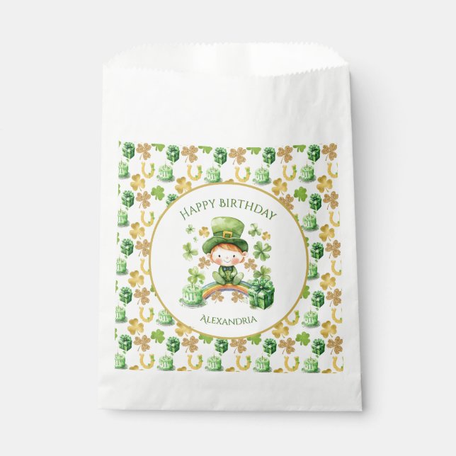Bolsa De Papel St Patricks Lucky One First Birday (Anverso)