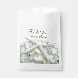 Bolsa De Papel Starfish Hydrangea en el jardín costero Gracias