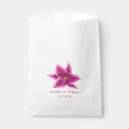 Bolsa De Papel Stargazer Lily Wedding Favor Bag