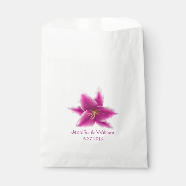Bolsa De Papel Stargazer Lily Wedding Favor Bag (Anverso)
