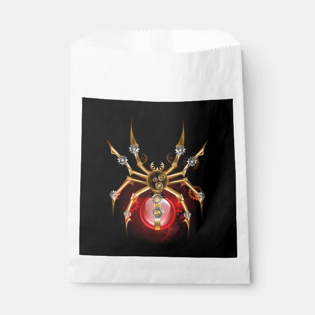 Bolsa De Papel Steampunk spider on black (Anverso)