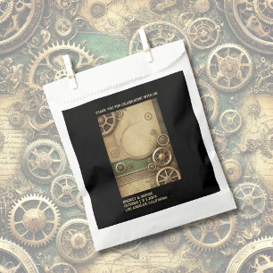 Bolsa De Papel Steampunk Victorian Gearwork Boda gracias