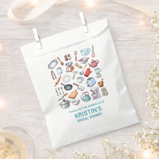 Bolsa De Papel Stock the Kitchen Modern Bridal Shower (Cortado)
