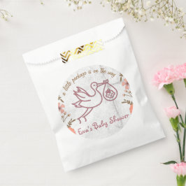 Bolsa De Papel Stork llevando Baby-Baby Shower