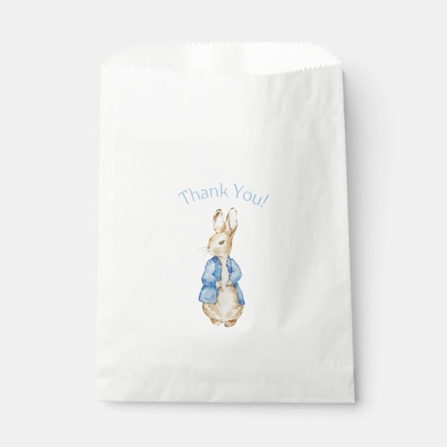 Bolsa De Papel Storybook Garden Rabbit Inspired Baby Shower  (Anverso)