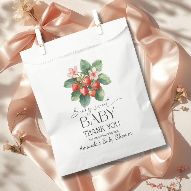 Bolsa De Papel Strawberry Fresh Market Berry Sweet Baby Shower (Subido por el creador)
