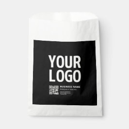 Bolsa De Papel Su logotipo con código QR editable y texto