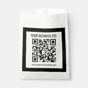 Bolsa De Papel Su nombre comercial y código QR editable