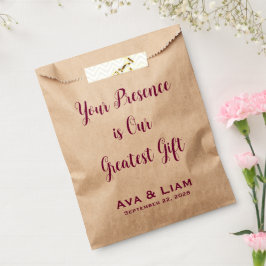 Bolsa De Papel Su presencia es nuestro mejor regalo